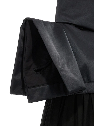 Shop Comme Des Garçons Two-material Dress Dresses Black