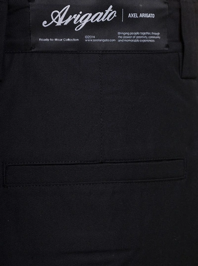 Shop Axel Arigato 'park' Black Cargo Pants In Cotton Blend Man
