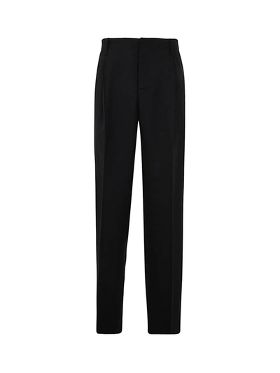 Shop Versace Formal Pants Loose Fit Clothing In Black