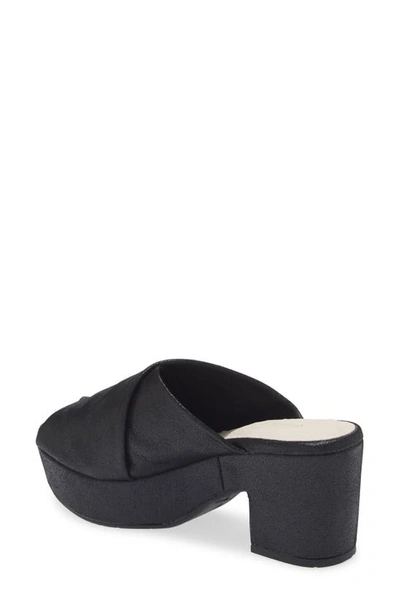 Chocolat Blu Georgette Platform Slide Sandal In Black Shimmer
