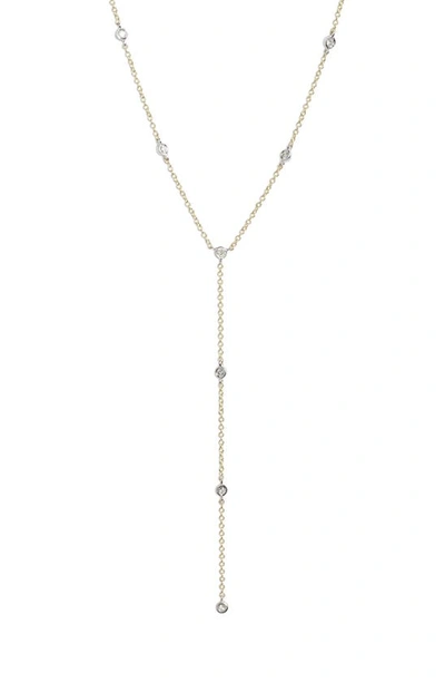 Shop Meira T Diamond Y-necklace In Yellow