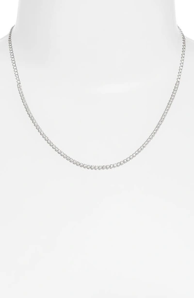Shop Meira T Diamond Tennis Necklace In White