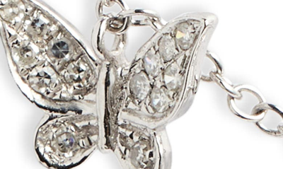 Meira T Diamond Butterfly Pendant Necklace In White