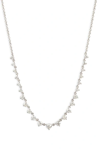 Shop Meira T Diamond Frontal Necklace In White