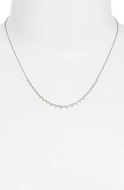 Shop Meira T Diamond Frontal Necklace In White
