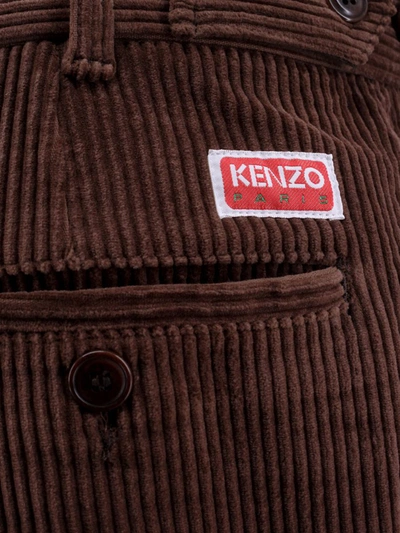 Shop Kenzo Trouser In Brown
