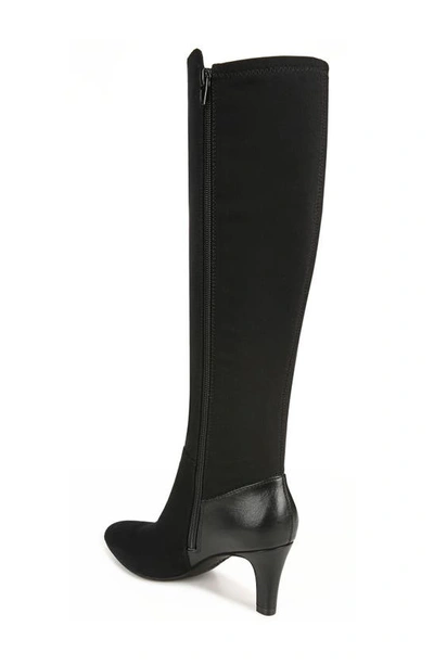 Lifestride Gracie Knee High Boot In Black Suede