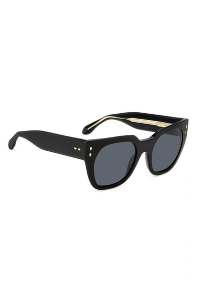 Shop Isabel Marant 53mm Cat Eye Sunglasses In Black/ Grey
