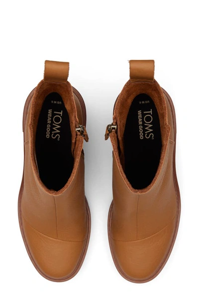 Shop Toms Rya Leather Bootie In Brown