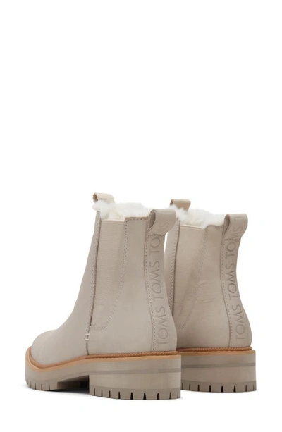 Toms Dakota Faux Fur Lined Chelsea Boot In Grey