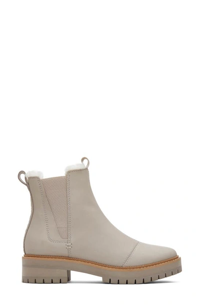 Shop Toms Dakota Faux Fur Lined Chelsea Boot In Grey