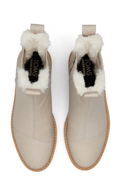 Toms Dakota Faux Fur Lined Chelsea Boot In Grey