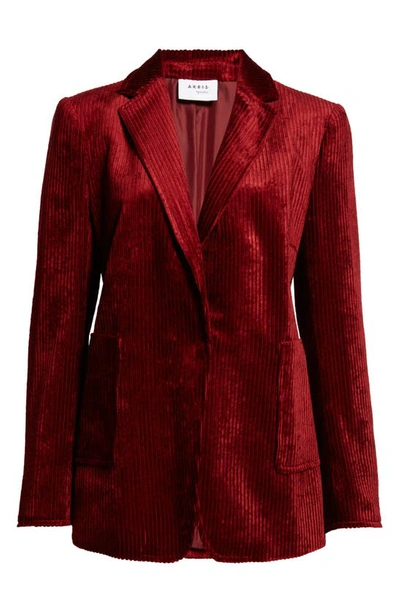 Shop Akris Punto Corduroy Blazer In 069 Garnet