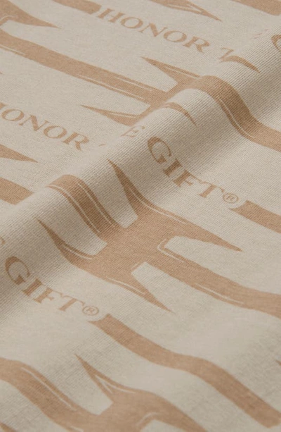 Shop Honor The Gift Logo Print Graphic T-shirt In Bone/ Beige