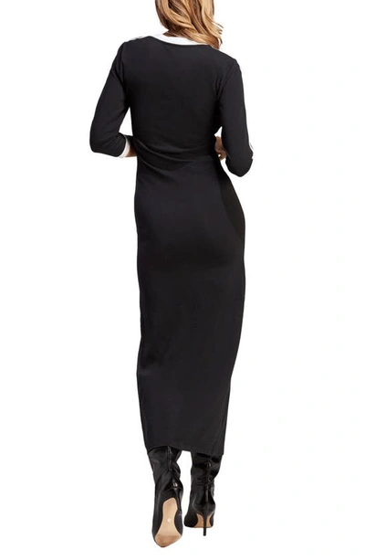 Adidas Originals Womens  Maxi Dress V-neck In Black