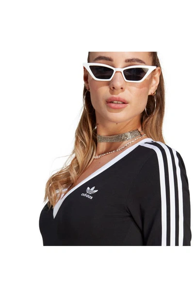 Adidas Originals Womens  Maxi Dress V-neck In Black