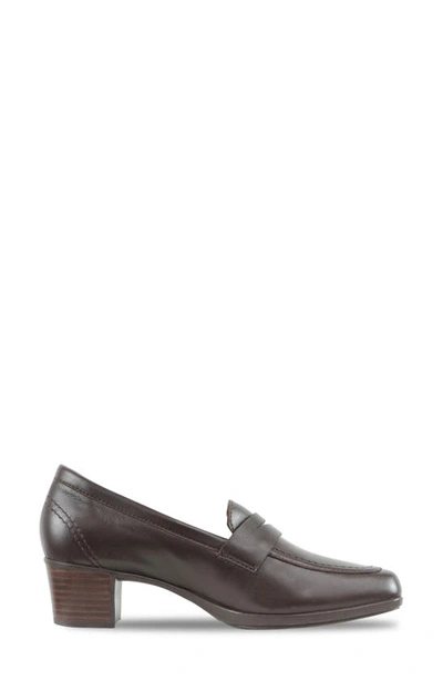 Shop Munro Ellis Penny Loafer Pump In Chocolate