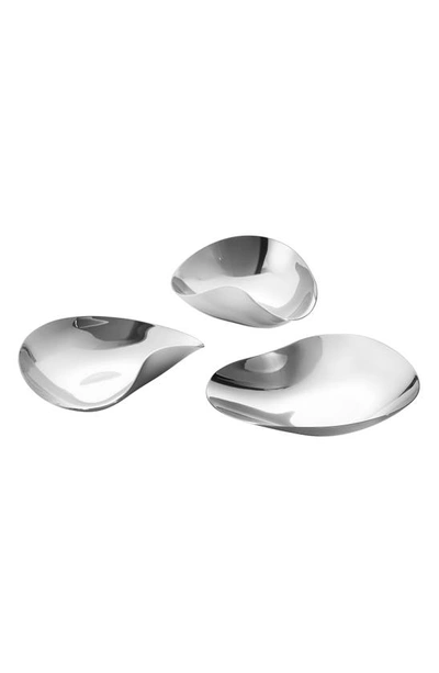 Shop Georg Jensen Indulgence Set Of 3 Condiment Bowls In Silver