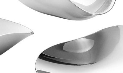 Shop Georg Jensen Indulgence Set Of 3 Condiment Bowls In Silver