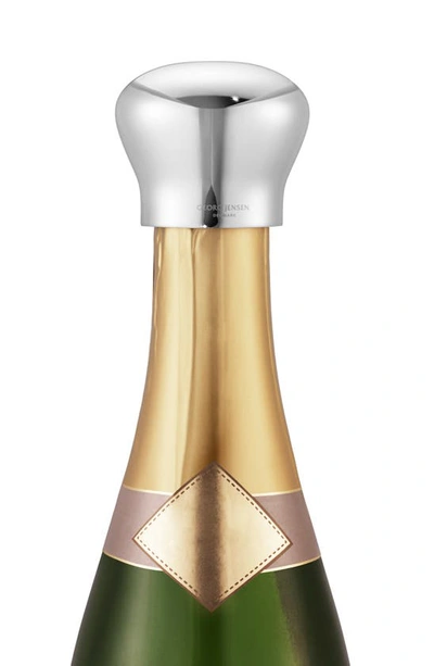 Georg Jensen Sky Stainless Steel Champagne Stopper In Silver