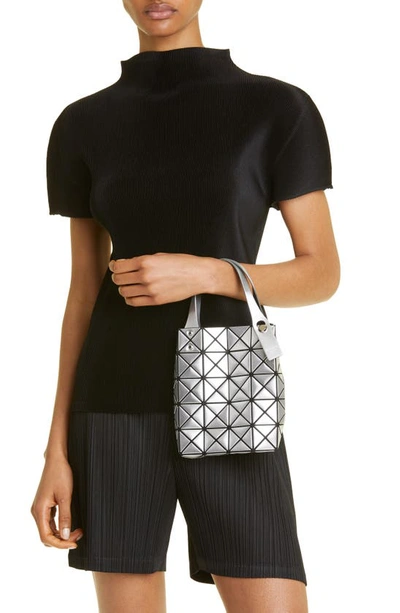 Shop Bao Bao Issey Miyake Mini Platinum Coffret Tote In Silver