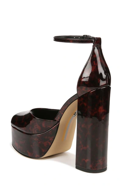 Shop Sam Edelman Kori Ankle Strap Peep Toe Platform Sandal In Coffee Multi