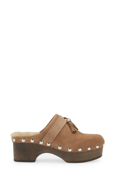 Rag & Bone Johannes Genuine Shearling Clog In Cml/ Natshl