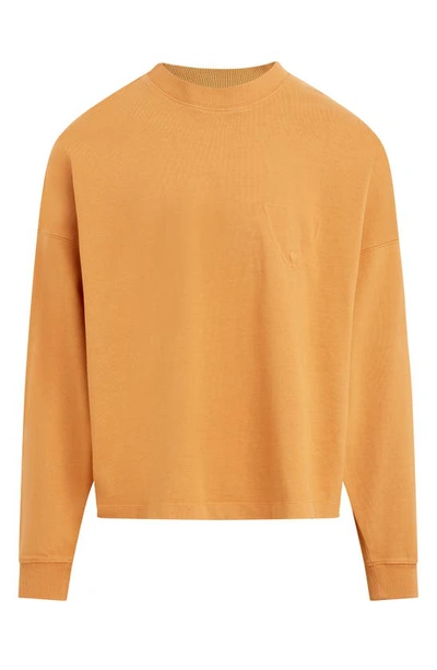 Shop Hudson Brandon Oversize Long Sleeve T-shirt In Rich Gold