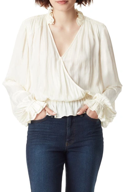 Shop Sam Edelman Lani Ruffle Trim Blouse In Gardenia