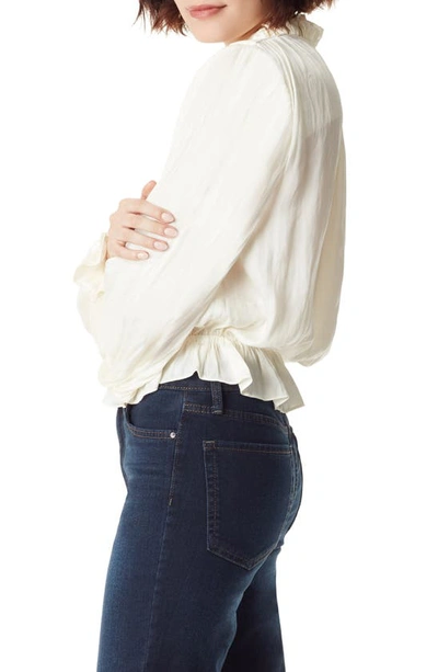 Sam Edelman Lani Ruffle Trim Blouse In Gardenia