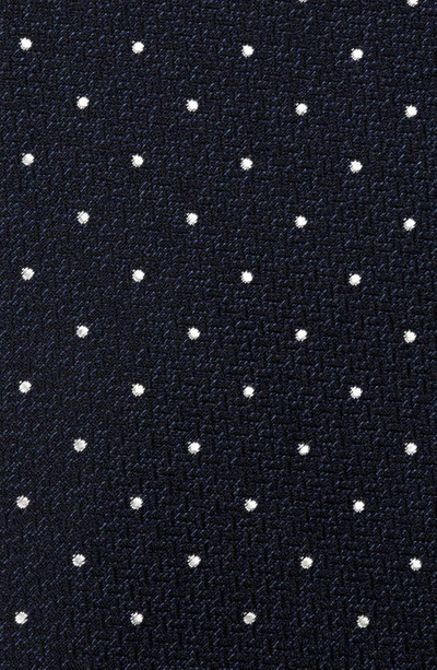 Shop Jack Victor Cotton Blend Tie In Navy