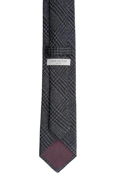 Shop Jack Victor Glen Plaid Tie In Charcoal