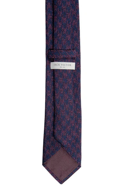 Shop Jack Victor Noble Houndstooth Tie In Plum