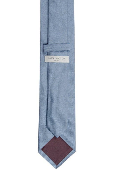 Shop Jack Victor Bowman Solid Silk Blend Tie In Blue