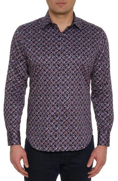 Shop Robert Graham Yeni Button-up Shirt In Purple Multi