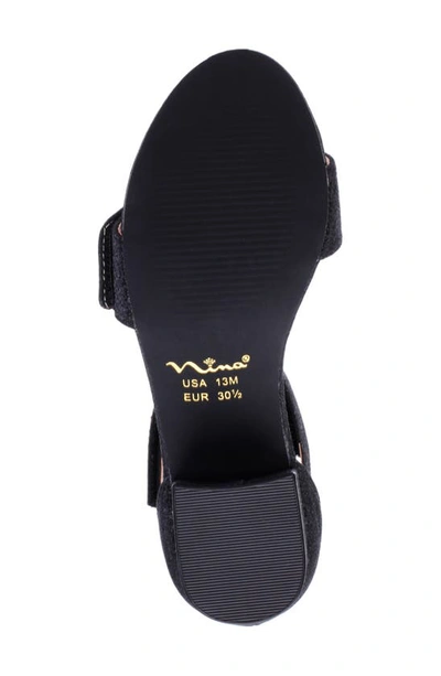 Shop Nina Rejina Ankle Strap Sandal In Black Glitter
