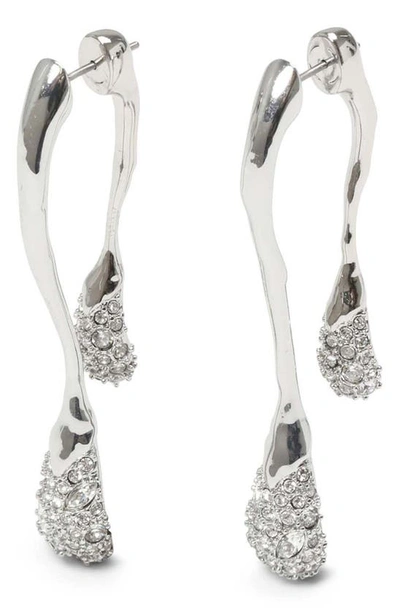 Shop Alexis Bittar Solanales Crystal Pavé Molten Ear Jackets In Crystals