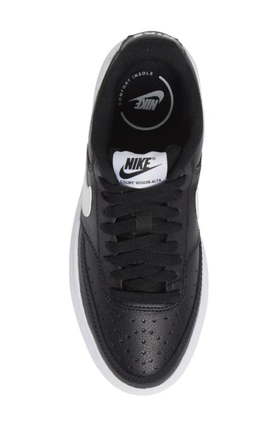 Shop Nike Court Vision Alta Platform Sneaker In Black/ Black/ White
