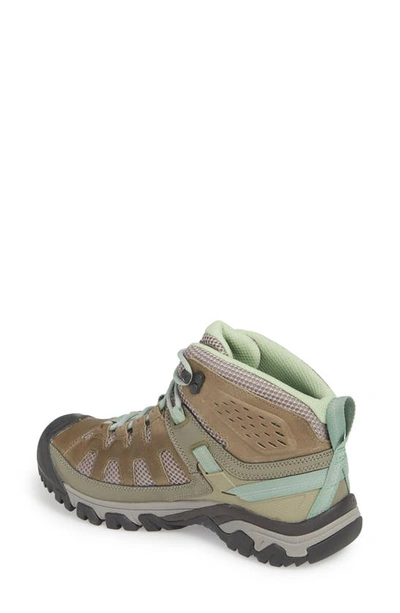 Shop Keen Targhee Vent Mid Hiking Shoe In Fumo/ Quiet Green Leather
