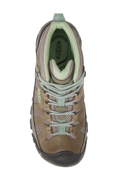 Shop Keen Targhee Vent Mid Hiking Shoe In Fumo/ Quiet Green Leather