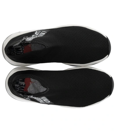 Shop Love Moschino Black Sock-sneaker With Logo