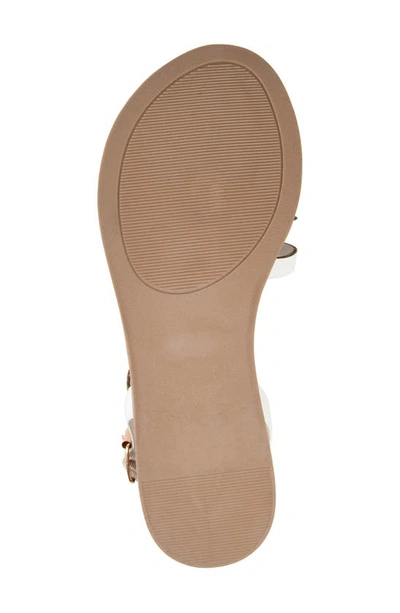 Journee Solay Braided Strappy Sandal In White