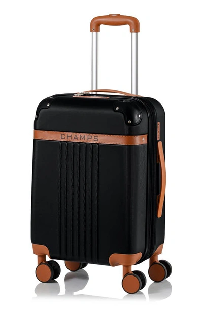 Champs Vintage Carry-on Hardside Spinner In Black