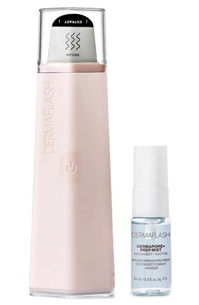 Shop Dermaflash Dermapore+ Ultrasonic Pore Extractor + Skincare Infuser In Blush
