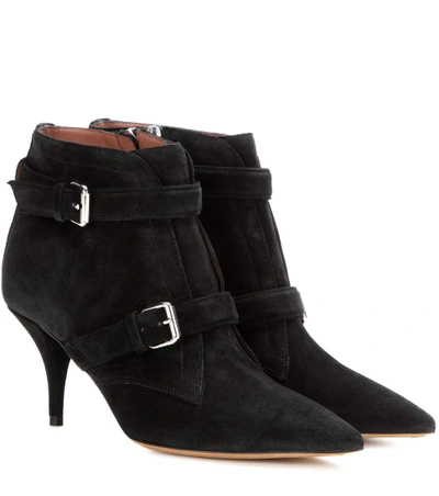 Shop Tabitha Simmons Fitz 75 Suede Ankle Boots In Llack