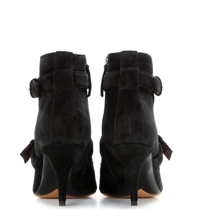 Shop Tabitha Simmons Fitz 75 Suede Ankle Boots In Llack