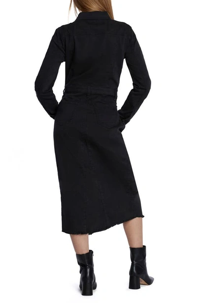 Wash Lab Denim Piece Dyed Denim Dress In Onyx