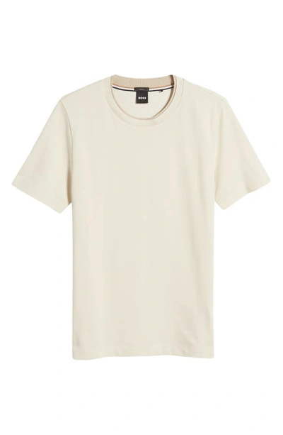 Shop Hugo Boss Tessler Pinstripe T-shirt In Open White