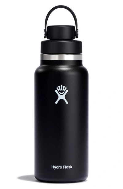Shop Hydro Flask 32-ounce Wide Mouth Water Bottle With Flex Chug Cap In Black