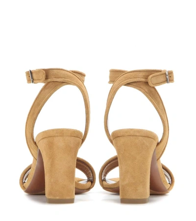 Shop Tabitha Simmons Leticia 75 Suede Sandals In Beige